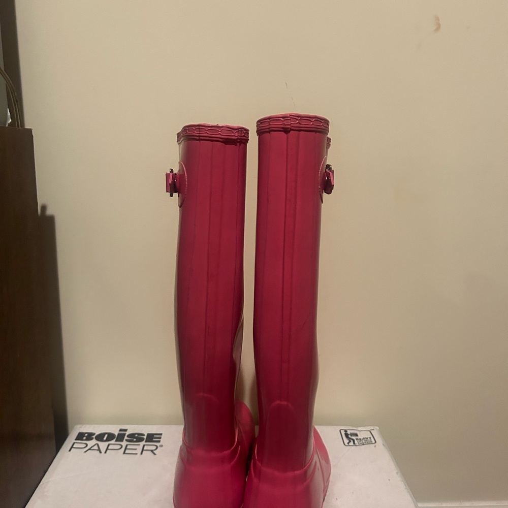 Hunter Pink Waterproof Rain Boots - Picture 3 of 7